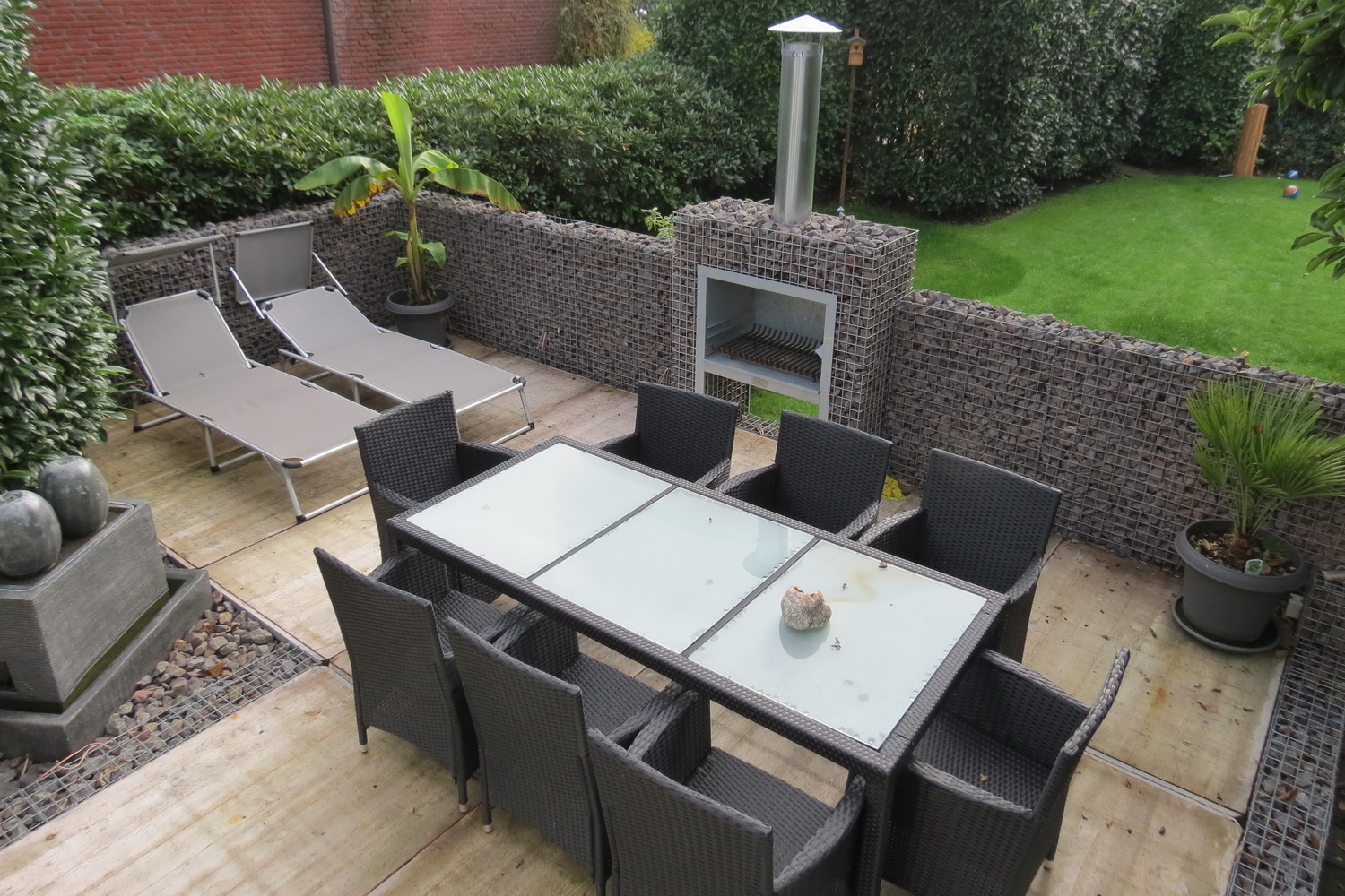 Basalt Bruin Terras met haard