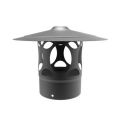Regenkap geëmailleerd zwart ø 200mm 