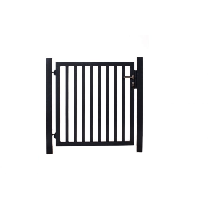 Tuinhek poortje met 8 verticale staven