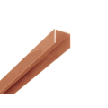 Alu U-Profil 2 meter Lang gepoedercoat bruin