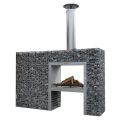 Schanskorf Doorkijkhaard BBQ lxhxd 2,00m x 1,30m x 0,50m