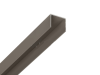 Alu U-Afdekprofiel 1,50 meter lang gepoedercoat vergrijst bruin/taupe