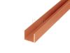 Alu U-BodemProfil 0,90 meter Lang gepoedercoat bruin