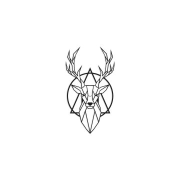 Hert decoratie staal