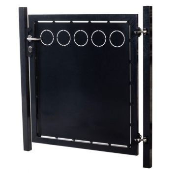 Tuinhek poortje met laseruitsneden (25x25cm) ring