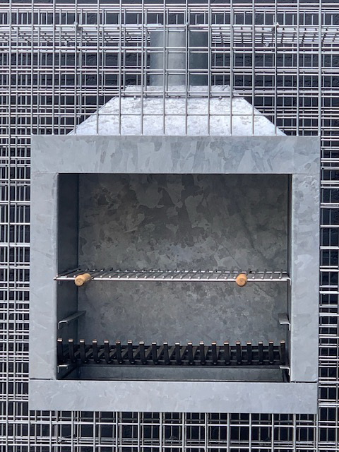 Schanskorf Kubushaard BBQ stookgedeelte