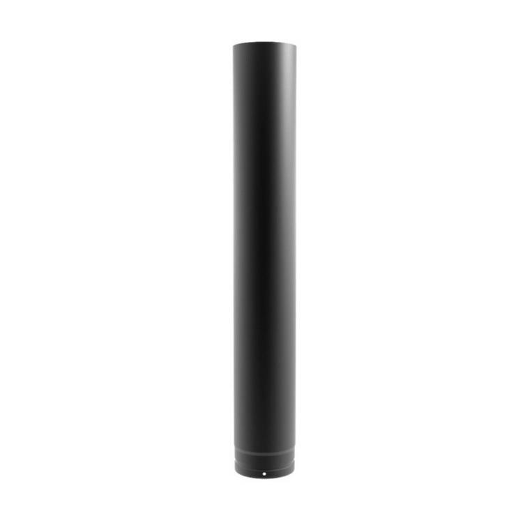 Kachelpijp geëmailleerd zwart 100 cm
