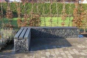 Steenkorvenbank Recycling Kunststof – Schanskorf tuinbanken. Steenkorvenbank Recycling Kunststof