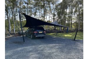 Carport van Zeildoek – Schaduwdoek overkappingen. Carport van Zeildoek