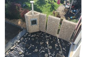 Tuinhaard met Yellow Sun – Yellow Sun breukstenen inspiratie. Tuinhaard met Yellow Sun