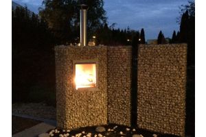Tuinhaard met Yellow Sun – Yellow Sun breukstenen inspiratie. Tuinhaard met Yellow Sun