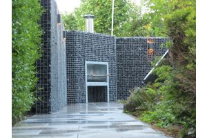 Steenkorf Tuinhaard met Basalt Breukstenen – Basalt breukstenen inspiratie. Steenkorf Tuinhaard met Basalt Breukstenen