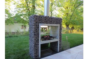 Steenkorven Blokhaard BBQ met Vuur – Tuinhaarden. Steenkorven Blokhaard BBQ met Vuur