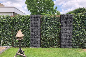 Schanskorf met basalt breuksteen – Schanskorf zuilen