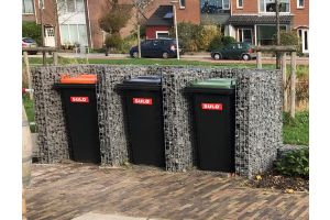 Steenkorven M�lltonnenbox Trio – Zakelijke toepassingen. Steenkorven M�lltonnenbox Trio