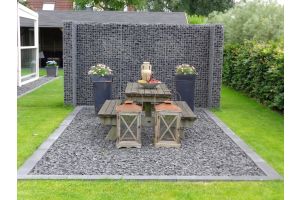 Steenkorven met Basalt Breukstenen – Basalt breukstenen inspiratie. Steenkorven met Basalt Breukstenen