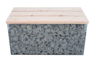 Steenkorvenbank met Douglasie Auflage 1 Meter – Zakelijke toepassingen. Steenkorvenbank met Douglasie Auflage 1 Meter