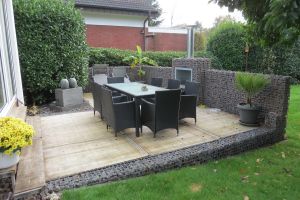 Basalt Bruin Terras met Haard – Breukstenen. Basalt Bruin Terras met Haard