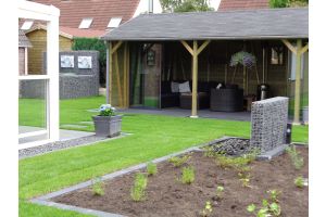 Steenkorven Waterval met Basalt Breukstenen – Basalt breukstenen inspiratie. Steenkorven Waterval met Basalt Breukstenen