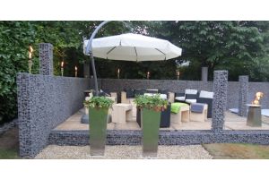 Steenkorf Terras Omheining – Zakelijke toepassingen. Steenkorf Terras Omheining