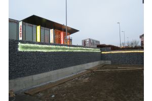 Steenkorven met Glasbrokken en LED – Glasbrokken inspiratie. Steenkorven met Glasbrokken en LED