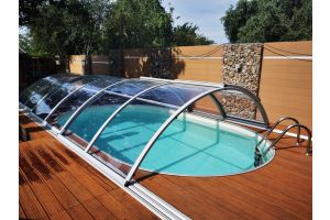 Composiet schutting met schanskorven grauwacke breuksteen – Schanskorf zuilen