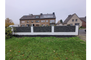 Steenkorven in Bestaande Schutting – Schanskorven. Steenkorven in Bestaande Schutting