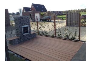 Steenkorven Tuinhaarden met Banken – Schanskorf tuinbanken. Steenkorven Tuinhaarden met Banken