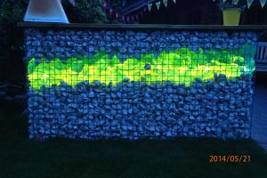 Steenkorven met Glasbrokken – Glasbrokken inspiratie. Steenkorven met Glasbrokken